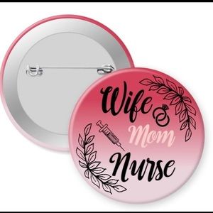 Wife Mom Nurse Badge Holder